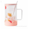 460ml milk tea coffee drinking glass with handle